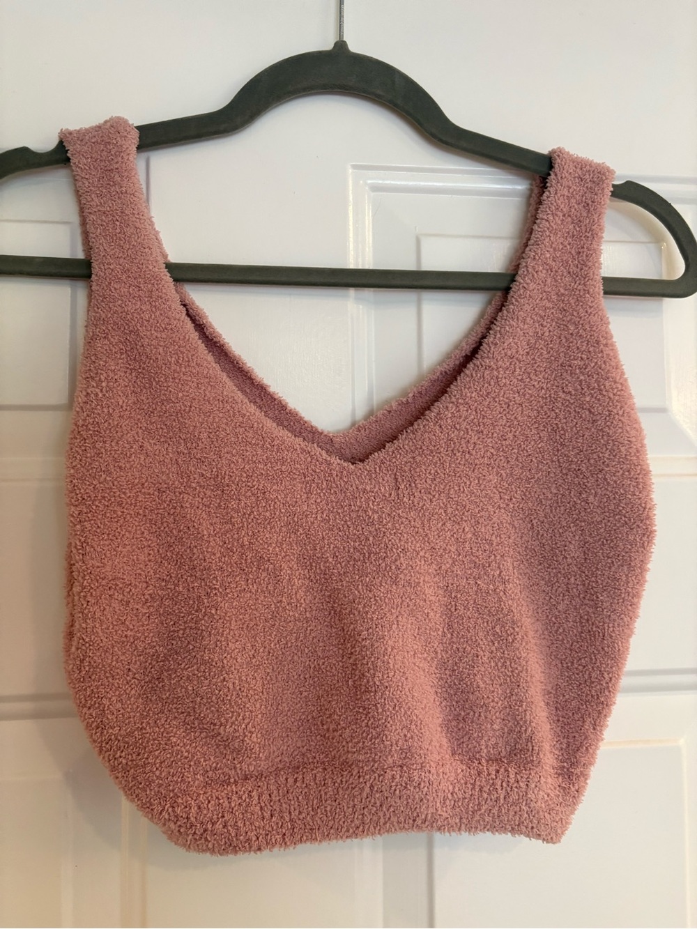 Soft Knit Cropped Tank Top - Dusty Rose